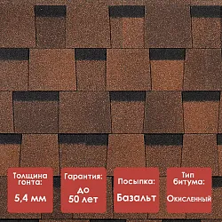 Ламинированная черепица Döcke PIE DRAGON/ STANDARD/ Светло-коричневый