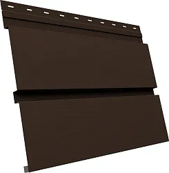 Сайдинг металлический Квадро Брус 3D в01 Grand Line 0,5 Drap ТХ с пленкой RAL 8017 шоколад