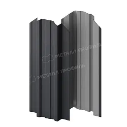 Штакетник металлический МЕТАЛЛ ПРОФИЛЬ TRAPEZE-O 16,5х118 (VALORI-20-DarkGrey-0.5)