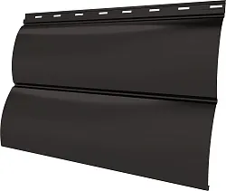 Сайдинг металлический Блок-хаус новый Grand Line 0,45 Drap ТХ с пленкой RR 32 темно-коричневый