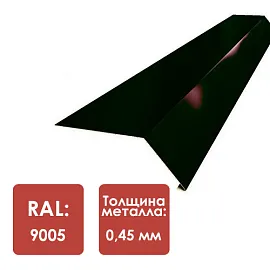Планка карнизная под г/ч 100*69*2000мм, RAL 9005