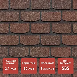 Гибкая черепица Döcke PIE PREMIUM/ ЖЕНЕВА/ Арахис