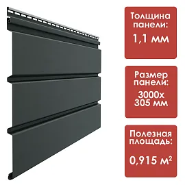 Döcke PREMIUM Софит сплошной (Графит)