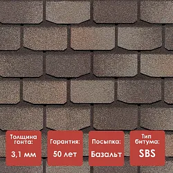 Гибкая черепица Döcke PIE PREMIUM/ ЖЕНЕВА/ Вагаси