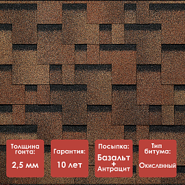 Гибкая черепица Döcke PIE EURASIA/ ЛАБИРИНТ/ Светло-коричневый