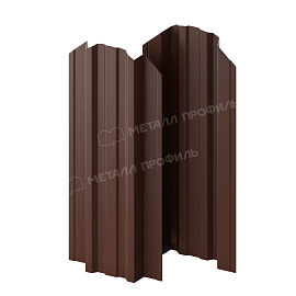 Штакетник металлический МЕТАЛЛ ПРОФИЛЬ TRAPEZE-O 16,5х118 (ПЭД-01-8017\8017-0.4)