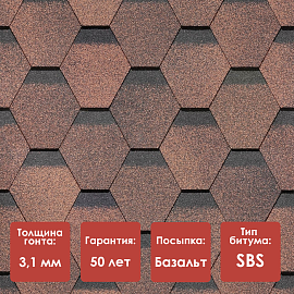 Гибкая черепица Döcke PIE PREMIUM/ ШЕФФИЛД/ Кофе