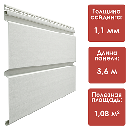 Döcke PREMIUM Сайдинг Брус D6S (Пломбир)