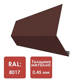 Планка карнизная под г/ч 100*69*2000мм, RAL 8017