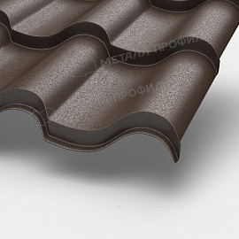 Металлочерепица МП Монтерроса-M (VALORI-20-DarkBrown-0.5)