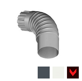 Колено трубы нижнее Коричневый  (8017)