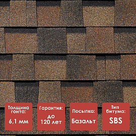 Ламинированная черепица Döcke PIE DRAGON/ LUX/ Трюфель