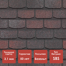 Гибкая черепица Döcke PIE PREMIUM/ ЖЕНЕВА/ Изюм