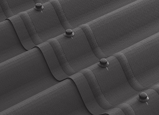 Лист кровельный Ондулин Smart (серый) 1,95х0,95 м. 