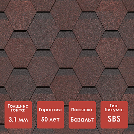 Гибкая черепица Döcke PIE PREMIUM/ ШЕФФИЛД/ Бисквит