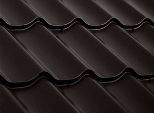 Металлочерепица классик 0,45 Drap RAL RR 32 темно-коричневый