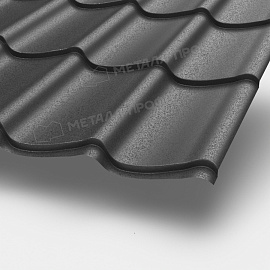 Металлочерепица МП Монтеррей (VALORI-20-DarkGrey-0.5)