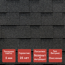 Ламинированная черепица Döcke PIE DRAGON/ EUROPA/ Серый