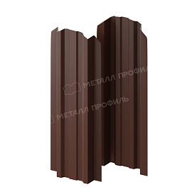 Штакетник металлический МЕТАЛЛ ПРОФИЛЬ LАNE-O 16,5х99 (ПЭД-01-8017\8017-0.4)