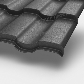 Металлочерепица МП Монтекристо-M (VALORI-20-DarkGrey-0.5)