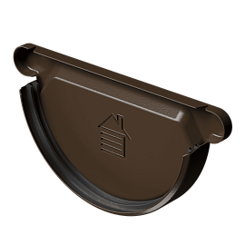 Docke STAL PREMIUM Заглушка желоба D125 (Каштан 8017)