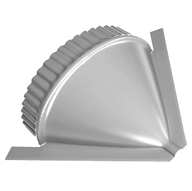 Заглушка конька конусная ПЭ мат RAL 9005  - 1 