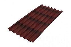 Лист ONDULINE Tile черепица x5 с тенью 3D (красный) 1,95х0,96 м РФ