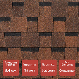 Ламинированная черепица Döcke PIE DRAGON/ STANDARD/ Светло-коричневый
