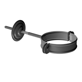 Docke STAL PREMIUM Хомут трубы D90 (Графит 7024)