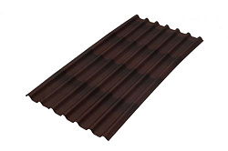 Лист ONDULINE Tile черепица x5 с тенью 3D (коричневый) 1,95х0,96 м РФ